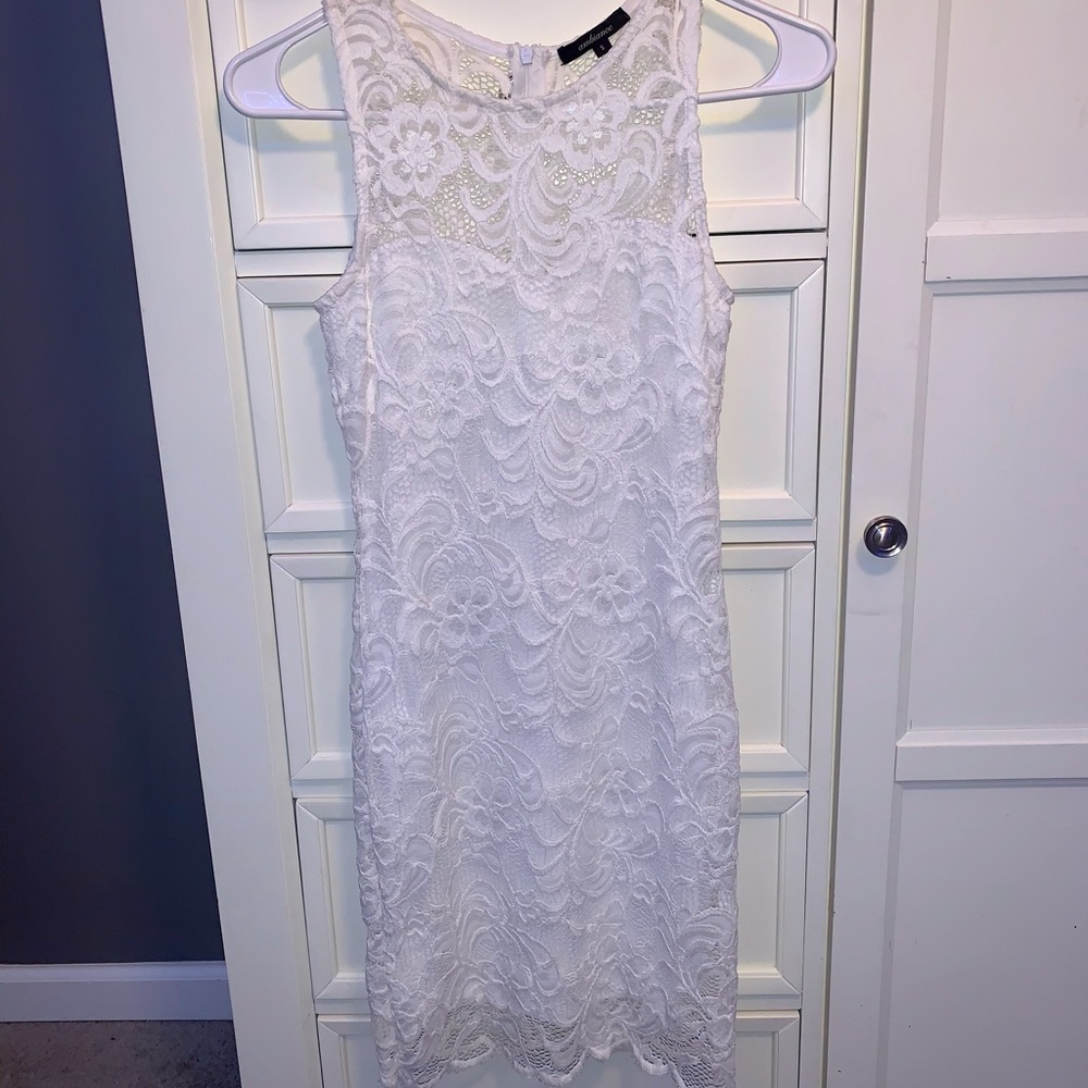 white, lace, fancy dress